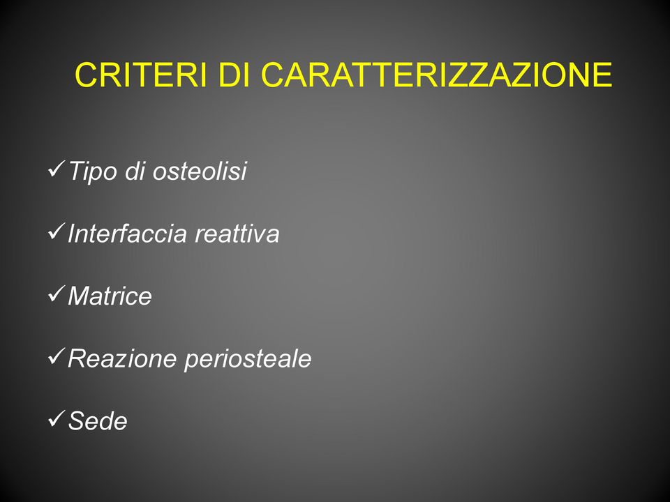 osteolisi Interfaccia