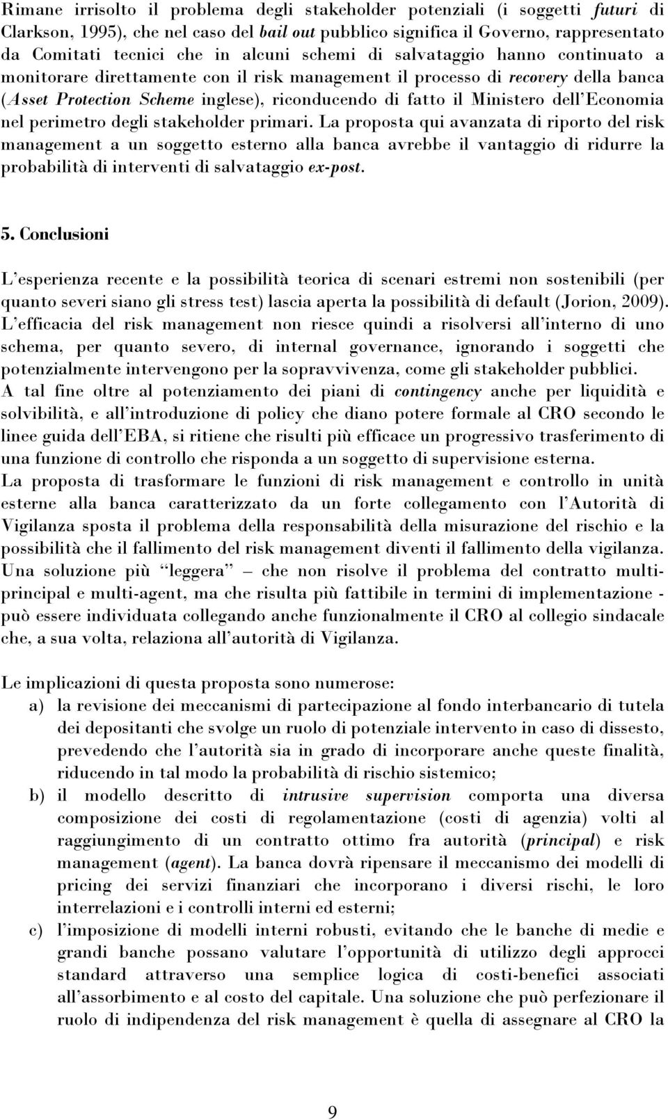 Ministero dell Economia nel perimetro degli stakeholder primari.