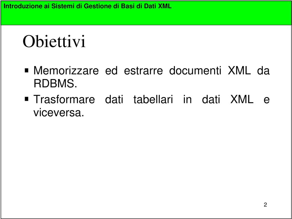 estrarre documenti da RDBMS.