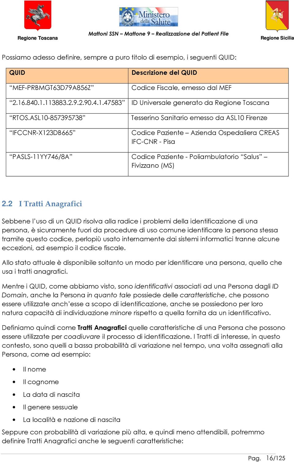 ASL10-857395738 IFCCNR-X123DB665 Tesserino Sanitario emesso da ASL10 Firenze Codice Paziente Azienda Ospedaliera CREAS IFC-CNR - Pisa PASLS-11YY746/8A Codice Paziente - Poliambulatorio Salus