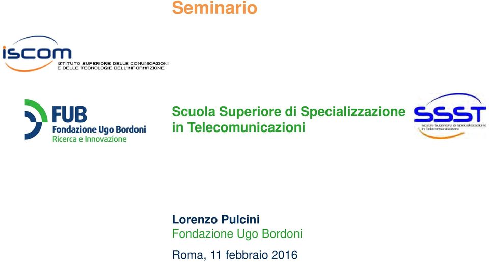 Specializzazione in Telecomunicazioni