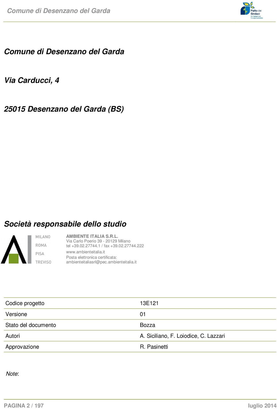 it Posta elettronica certificata: ambienteitalias