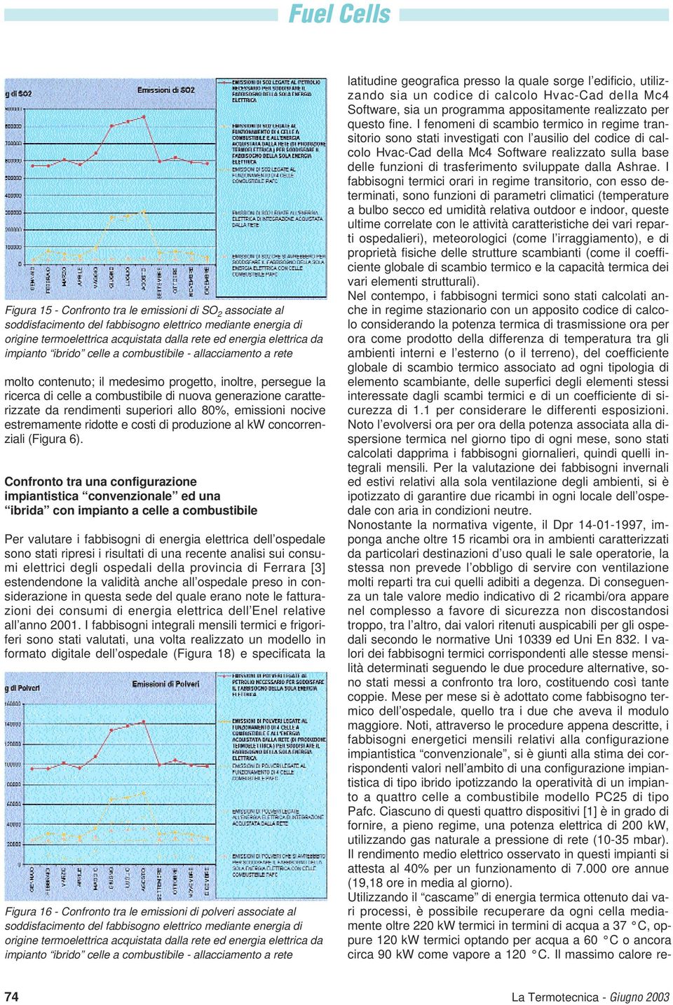 Confronto tra una configurazione impiantistica convenzionale ed una ibrida con impianto a celle a combustibile Per valutare i fabbisogni di energia elettrica dell ospedale sono stati ripresi i