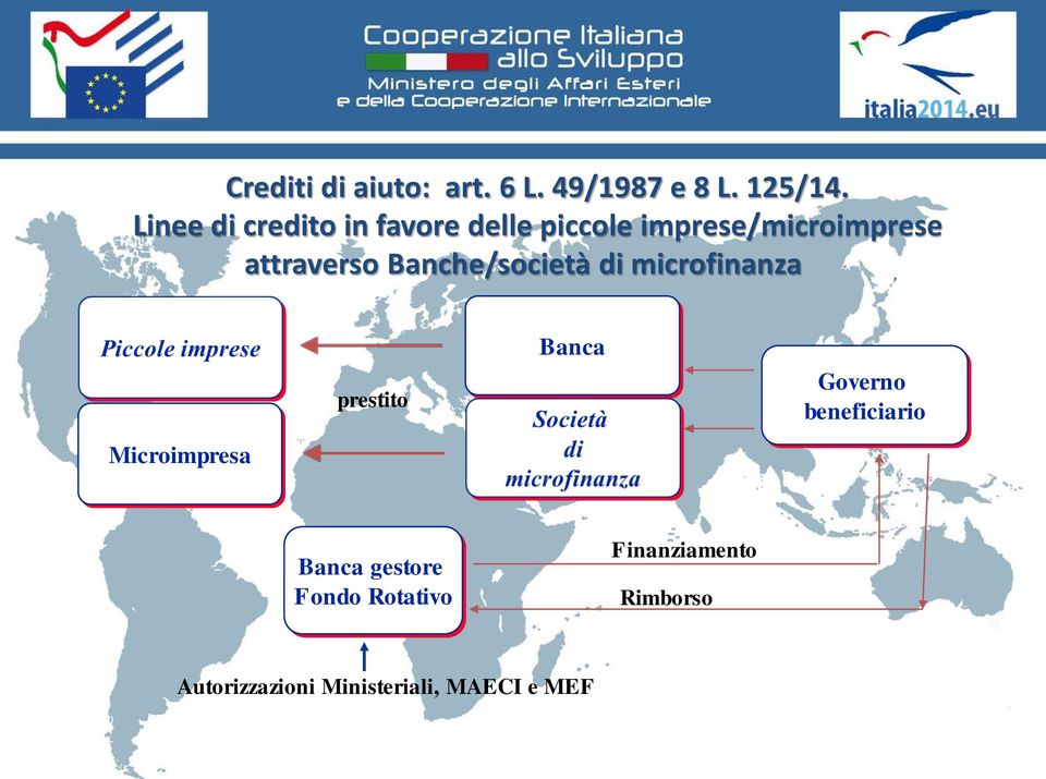 Banche/società di microfinanza Microimpresa prestito Banca Governo