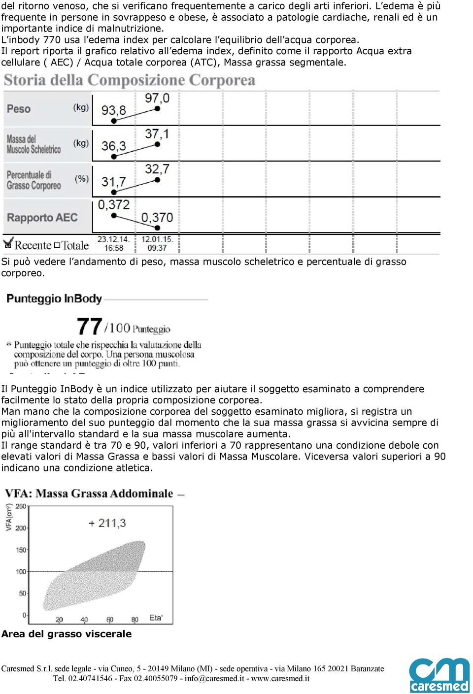 L inbody 770 usa l edema index per calcolare l equilibrio dell acqua corporea.