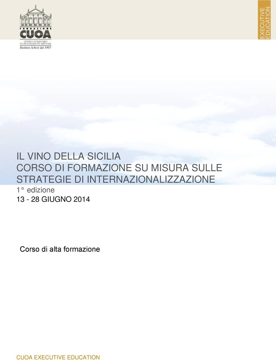 INTERNAZIONALIZZAZIONE 1 edizione 13-28