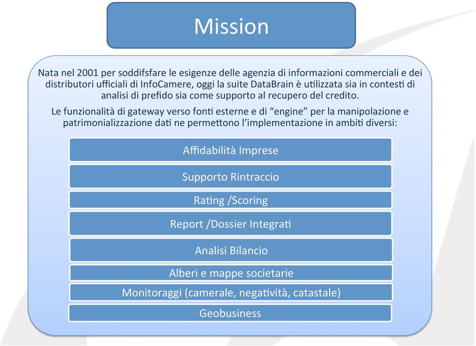 esterne e di engine per la manipolazione e patrimonializzazione da? ne permeiono l implementazione in ambi?