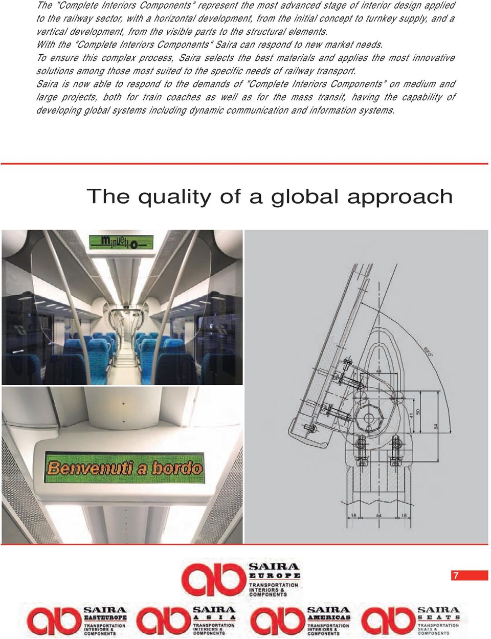 To ensure this complex process, Saira selects the best materials and applies the most innovative solutions among those most suited to the specific needs of railway transport.
