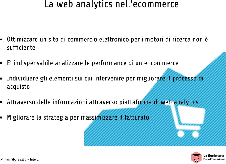 Individuare gli elementi sui cui intervenire per migliorare il processo di acquisto Attraverso