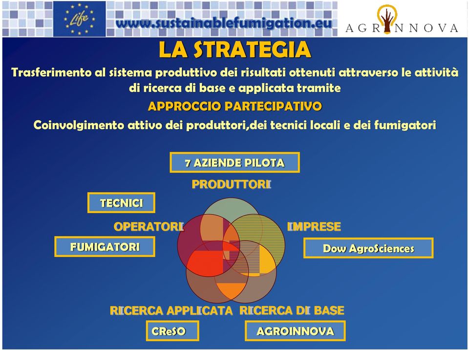 attivo dei produttori,dei tecnici locali e dei fumigatori TECNICI 7 AZIENDE PILOTA