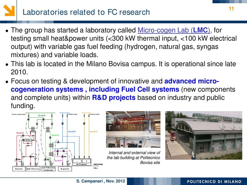 This lab is located in the Milano Bovisa campus. It is operational since late 2010.