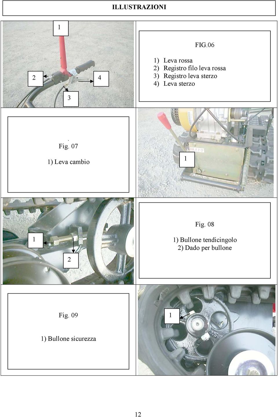 Registro leva sterzo 4) Leva sterzo 3. Fig.