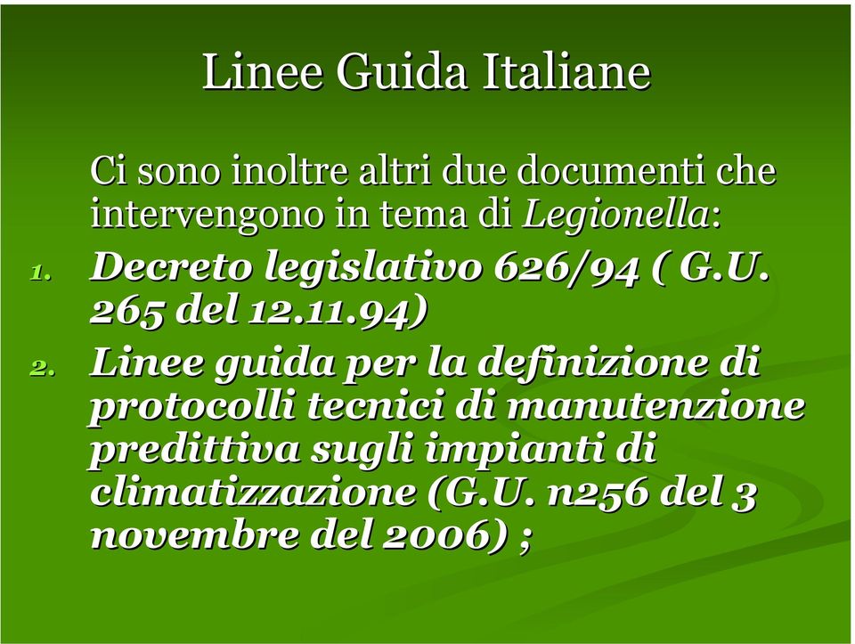 Linee guida per la definizione di protocolli tecnici di manutenzione