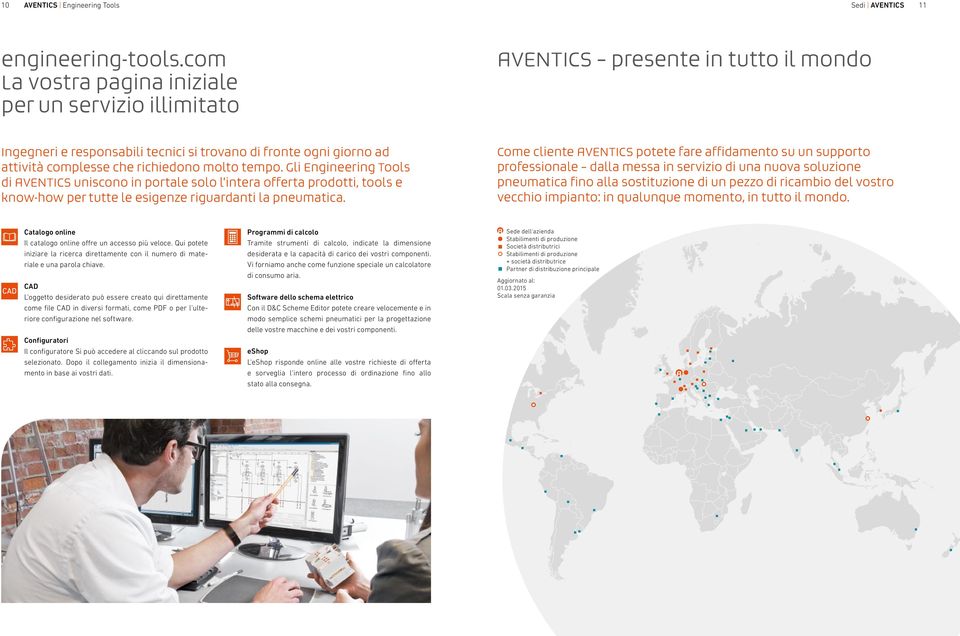 molto tempo. Gli Engineering Tools di AVENTICS uniscono in portale solo l'intera offerta prodotti, tools e know-how per tutte le esigenze riguardanti la pneumatica.