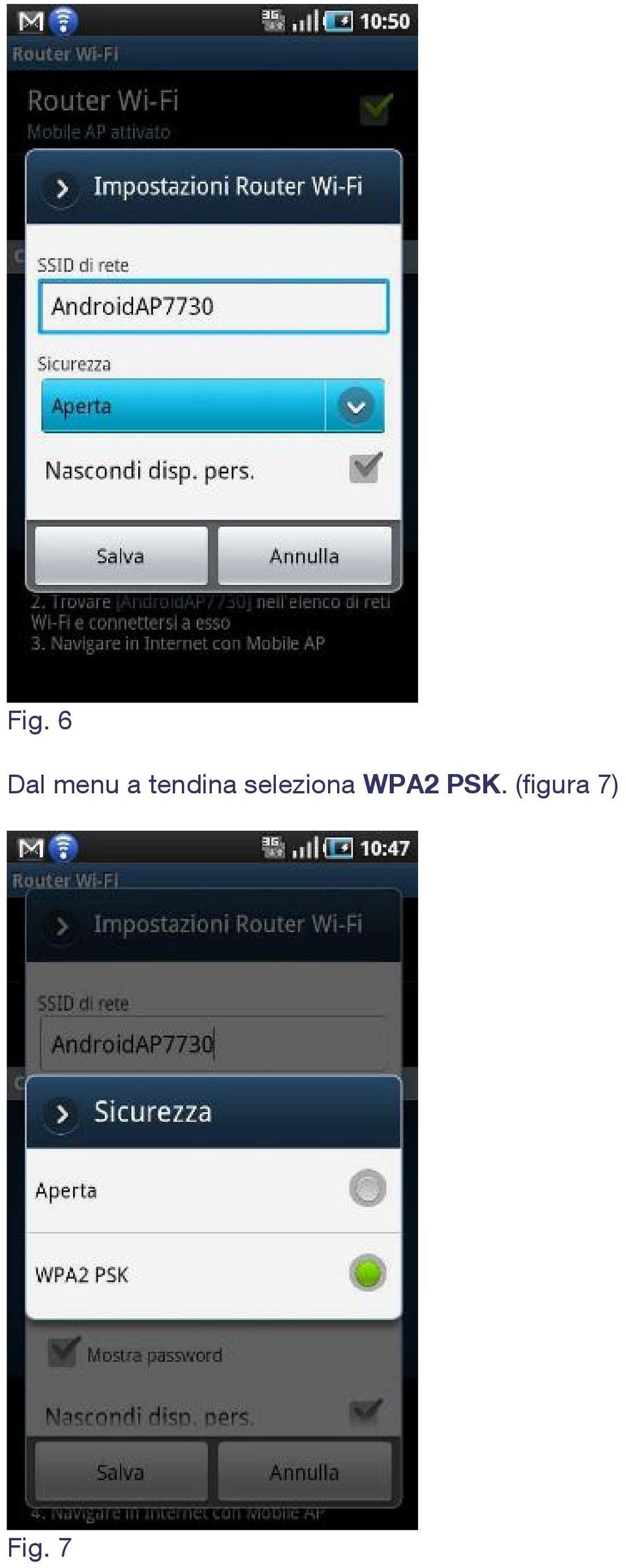 seleziona WPA2