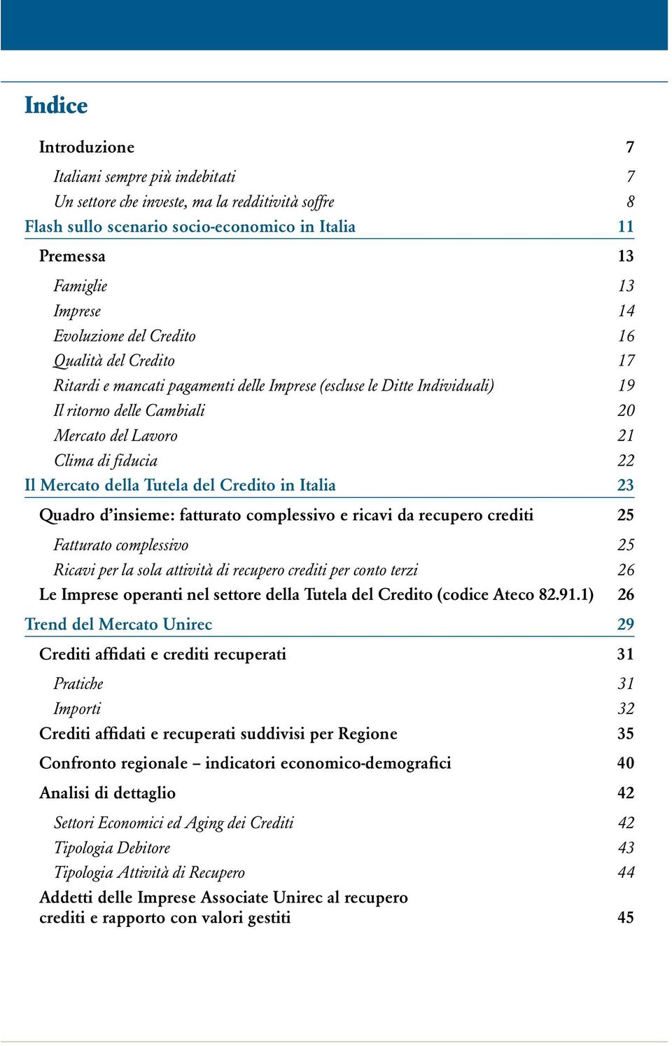 Mercato della Tutela del Credito in Italia 23 Quadro d insieme: fatturato complessivo e ricavi da recupero crediti 25 Fatturato complessivo 25 Ricavi per la sola attività di recupero crediti per