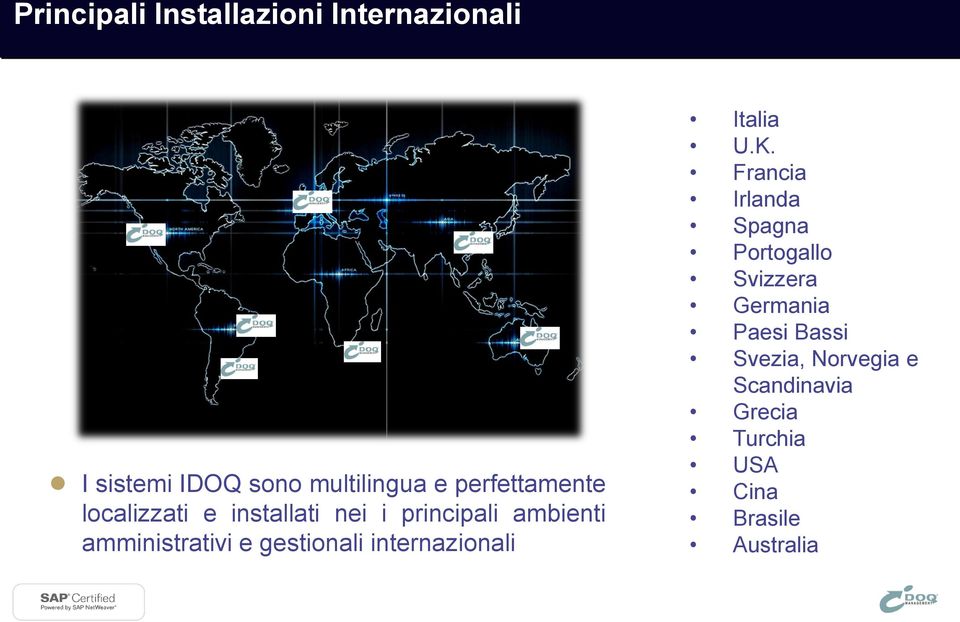 gestionali internazionali Italia U.K.