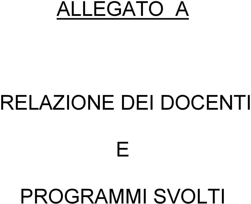 DEI DOCENTI