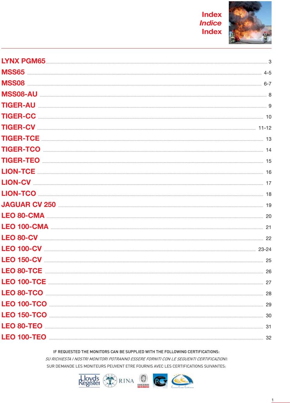 .. 26 LEO 100-TCE... 27 LEO 80-TCO... 28 LEO 100-TCO... 29 LEO 150-TCO... 30 LEO 80-TEO... 31 LEO 100-TEO.