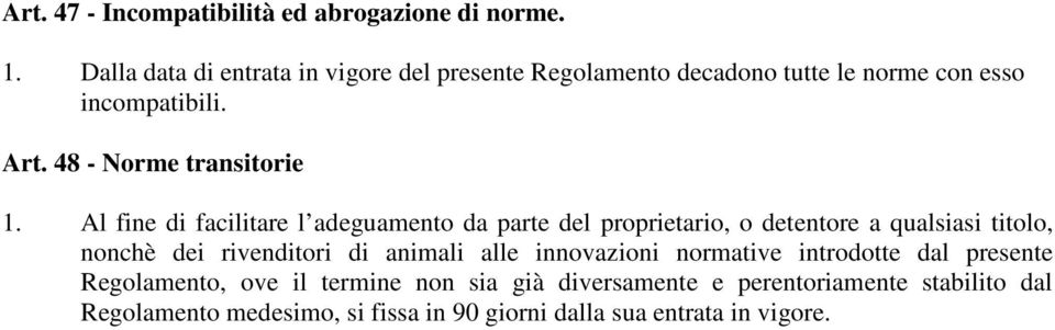 48 - Norme transitorie 1.