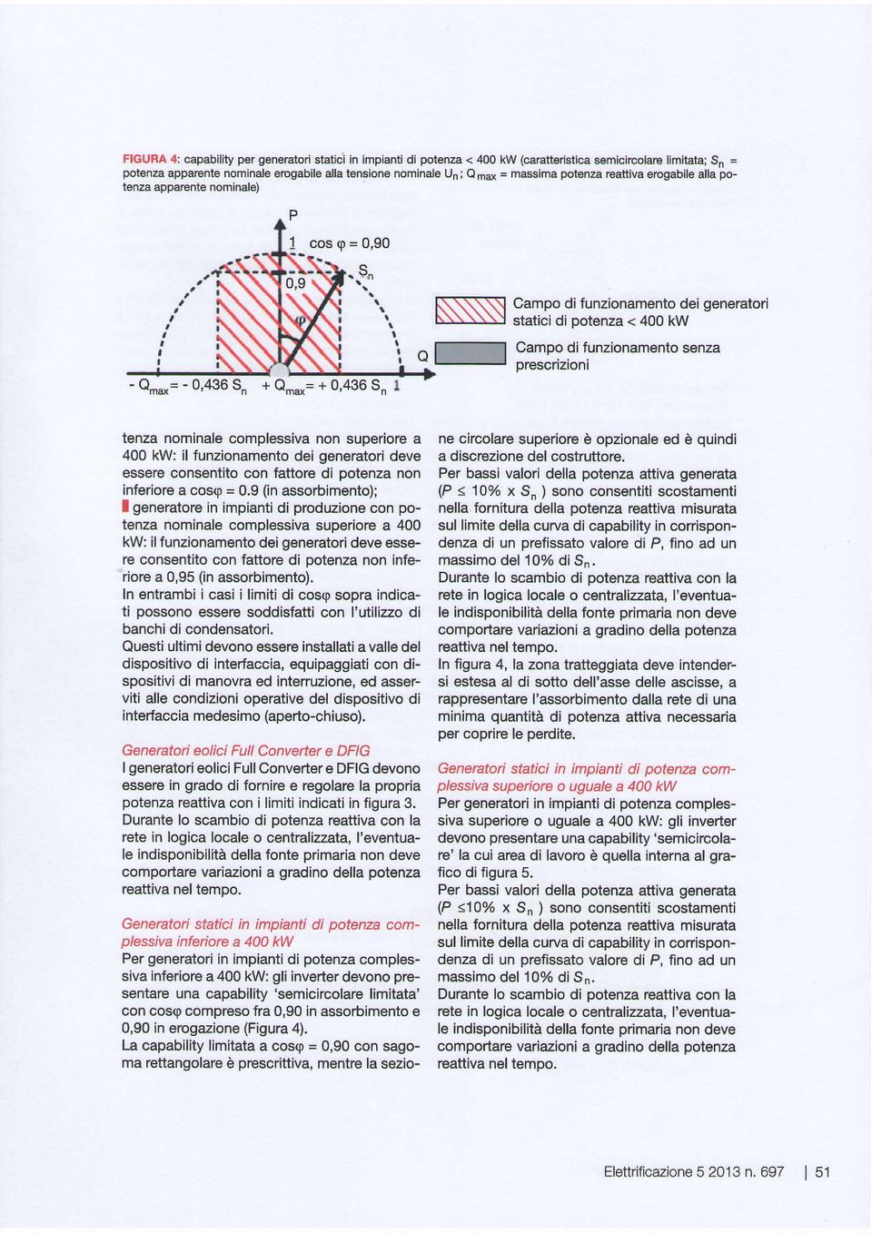 *= + 0,436 Sn t Campo di funzionamento dei generatori statici di ootenza < 400 kw 1 r senza 3,1T:,Lflji*-"amènto tenza nominale complessiva non superiore a ne circolare superiore è opzional ed è