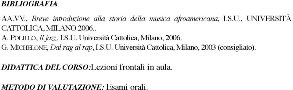 G. MICHELONE, Dal rag al rap, I.S.U.