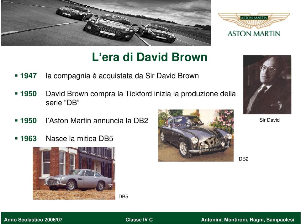 inizia la produzione della serie DB 1950 l Aston Martin
