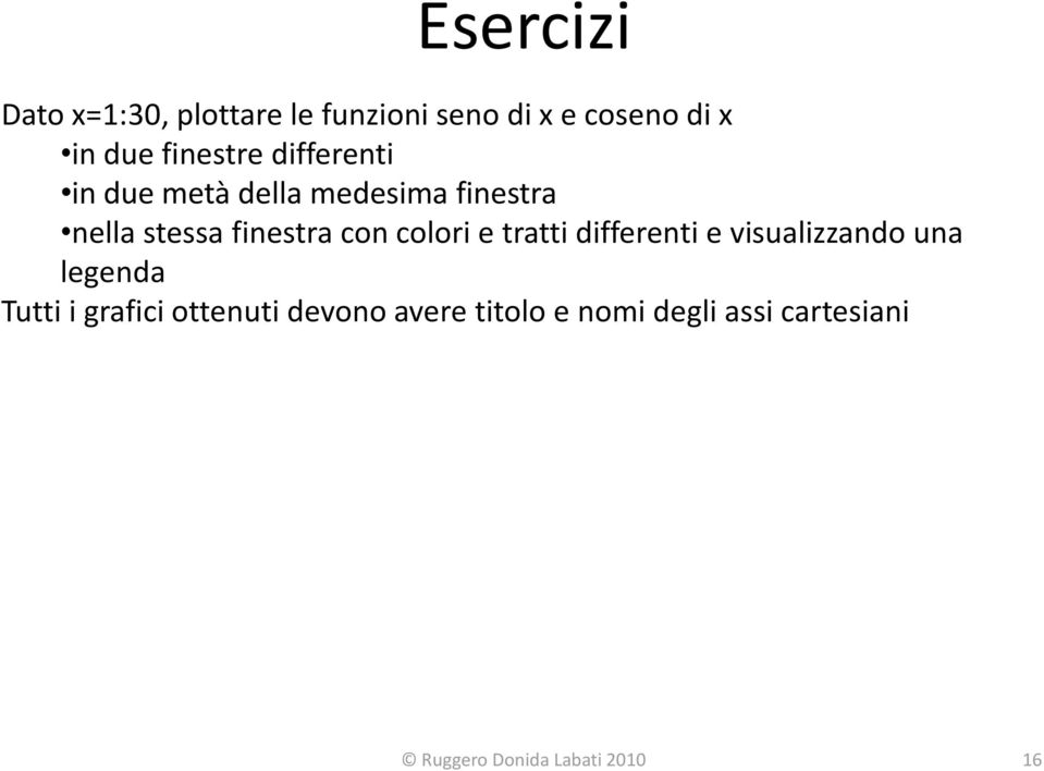 stessa finestra con colori e tratti differenti e visualizzando una