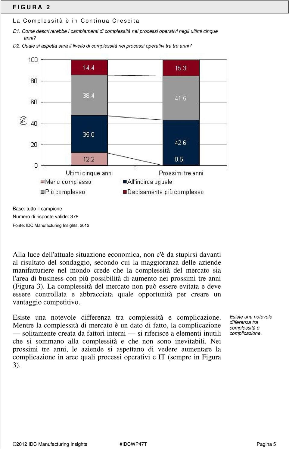 Base: tutto il campione Numero di risposte valide: 378 Alla luce dell'attuale situazione economica, non c'è da stupirsi davanti al risultato del sondaggio, secondo cui la maggioranza delle aziende