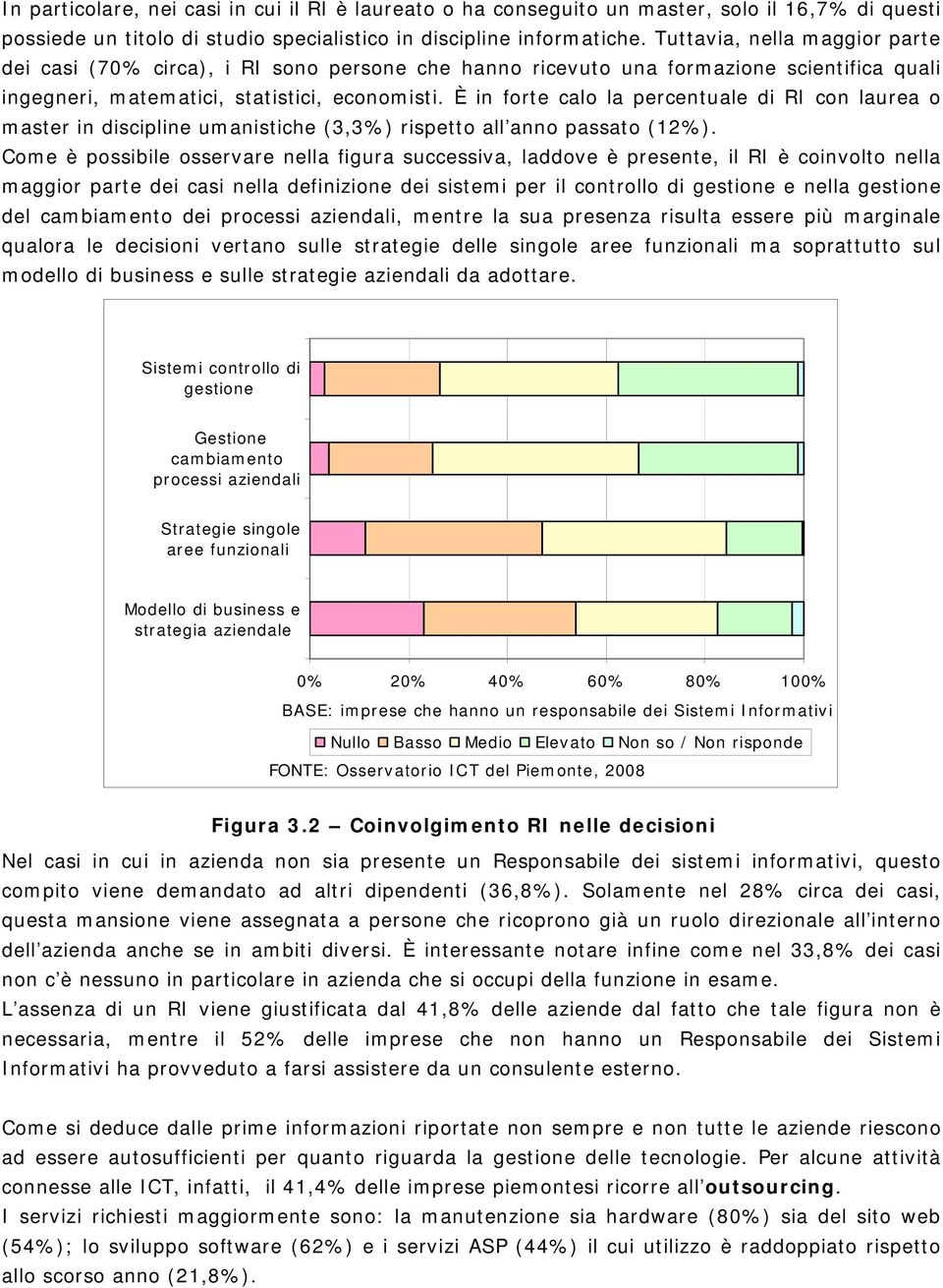 È in forte calo la percentuale di RI con laurea o master in discipline umanistiche (3,3%) rispetto all anno passato (12%).