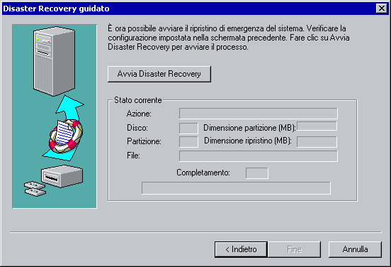 Ripristino di emergenza in Windows 2000 È possibile immettere la password per ciascuna sessione a seconda dello stato di ogni chiave al termine di ciascuna riga della finestra di dialogo Assegnazione
