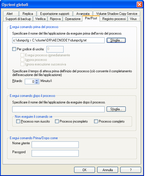 Scenari di errore dei cluster Per salvare la firma del disco quorum del cluster, eseguire il programma di utilità dumpcfg.exe disponibile nel Resource Kit di Windows 2000 o di Windows 2003.