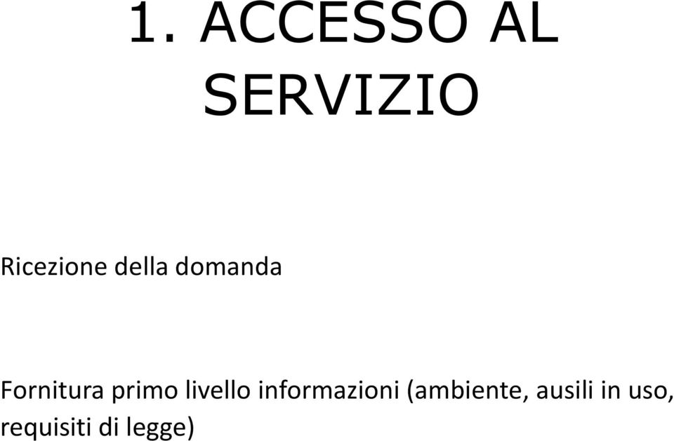 livello informazioni (ambiente,