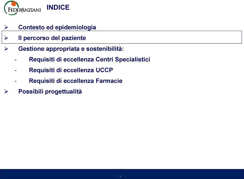 eccellenza Centri Specialistici - Requisiti di eccellenza