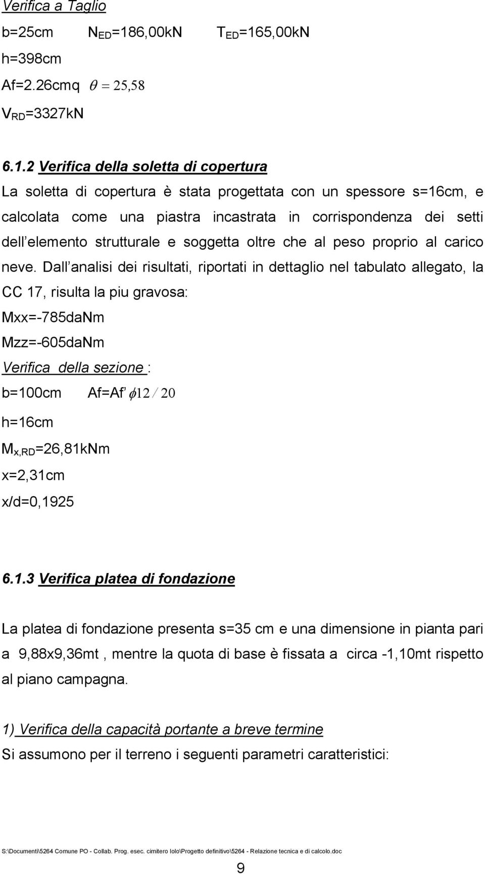 5,00k h=398m Af=.6m θ = 5, 58 V RD =337k 6.1.