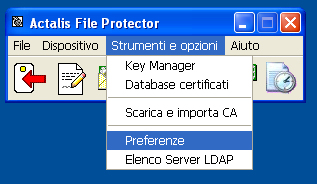 Si consiglia, per un più facile e rapido accesso ai documenti firmati, di configurare l allpicazione File Protector in modo tale che salvi tali documenti in una cartella più facile da raggiungere.