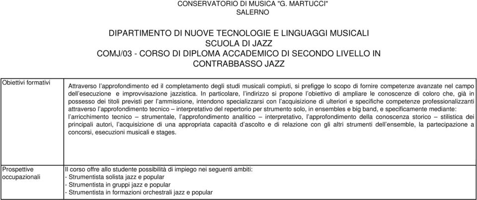 In particolare, l indirizzo si propone l obiettivo di ampliare le conoscenze di coloro che, già in possesso dei titoli previsti per l ammissione, intendono specializzarsi con l acquisizione di