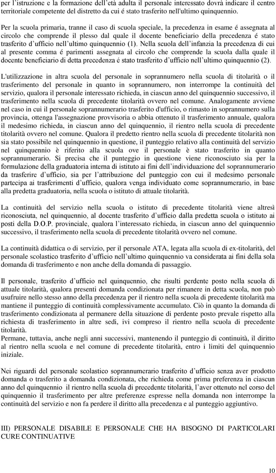 d ufficio nell ultimo quinquennio (1).