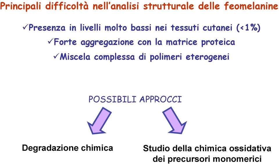 matrice proteica Miscela complessa di polimeri eterogenei POSSIBILI