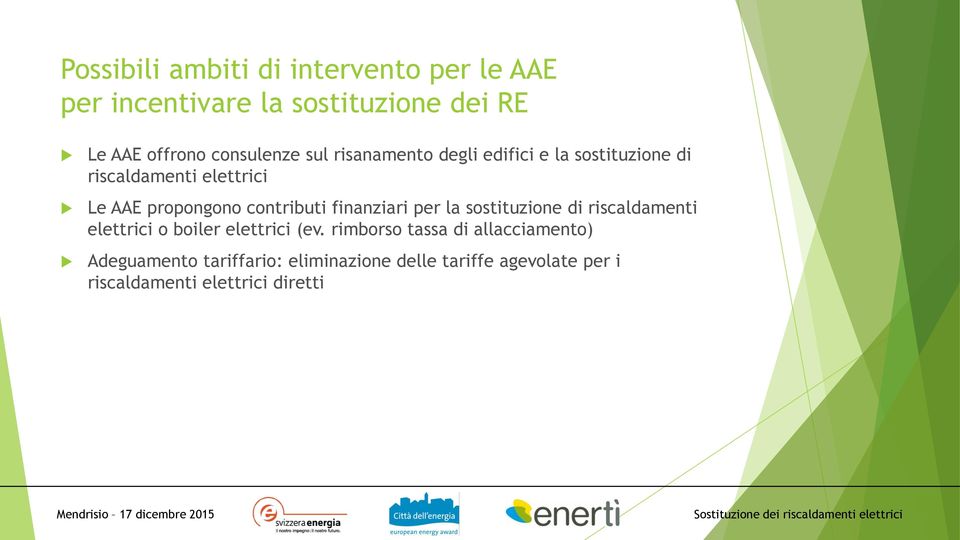 contributi finanziari per la sostituzione di riscaldamenti elettrici o boiler elettrici (ev.