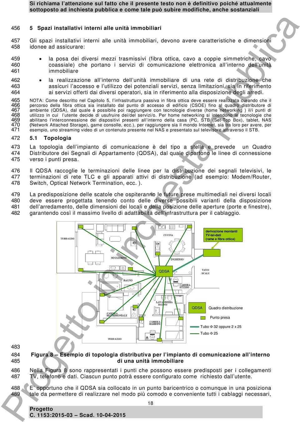 coassiale) che portano i servizi di comunicazione elettronica all interno dell unità immobiliare la realizzazione all interno dell unità immobiliare di una rete di distribuzione che assicuri l