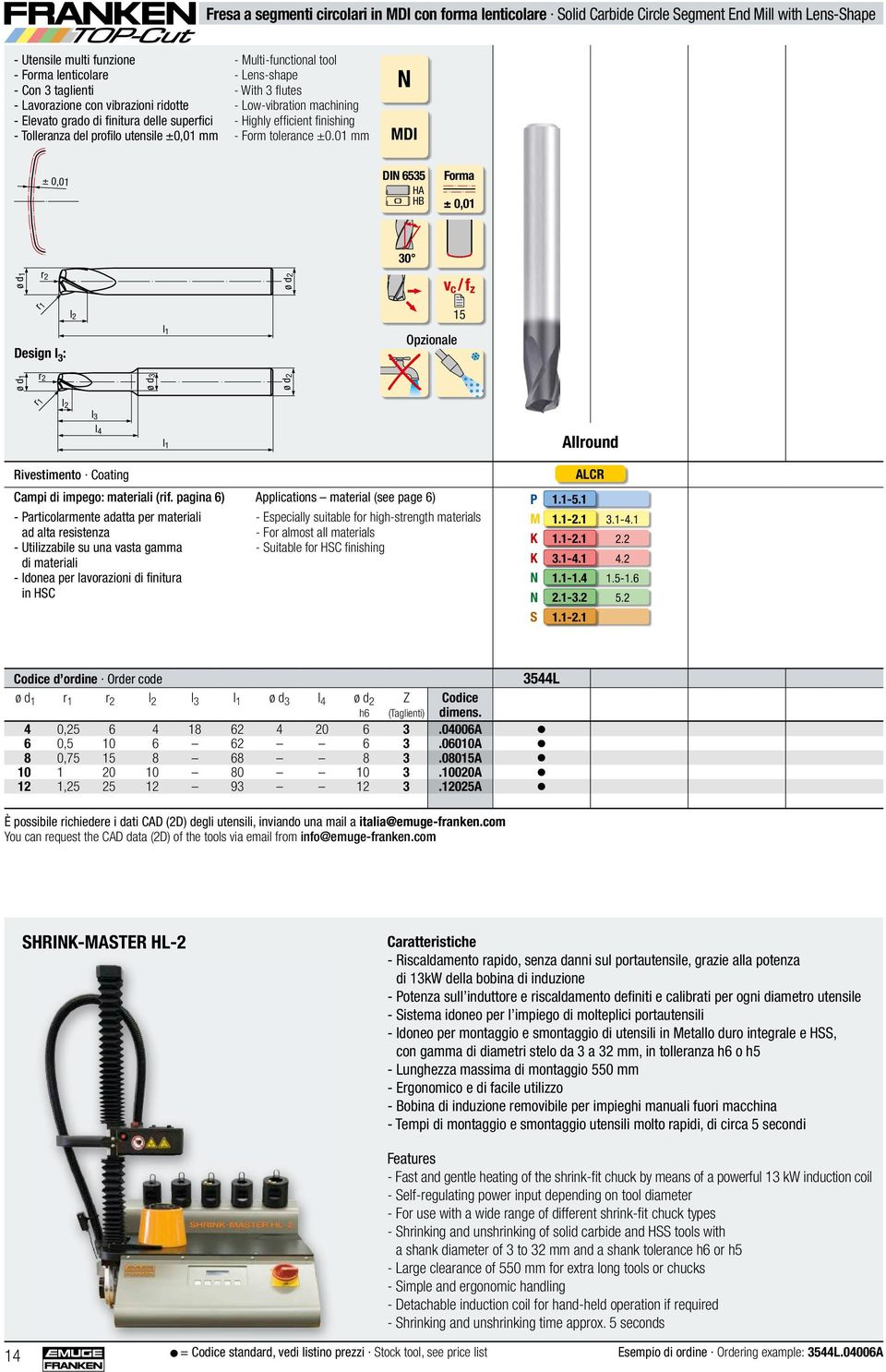 effi cient fi nishing - Form tolerance ±0.