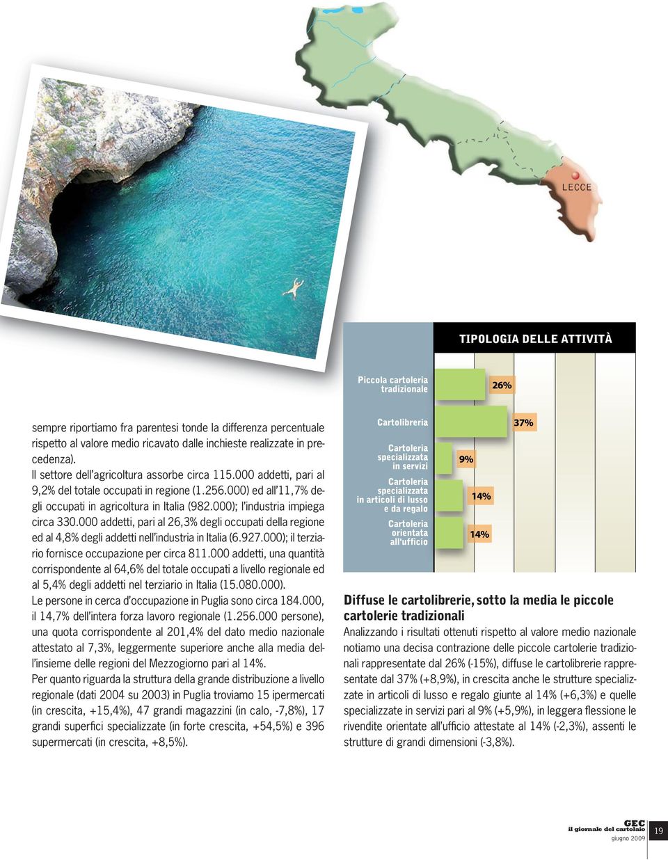 000 addetti, pari al 26,3% degli occupati della regione ed al 4,8% degli addetti nell industria in Italia (6.927.000); il terziario fornisce occupazione per circa 811.