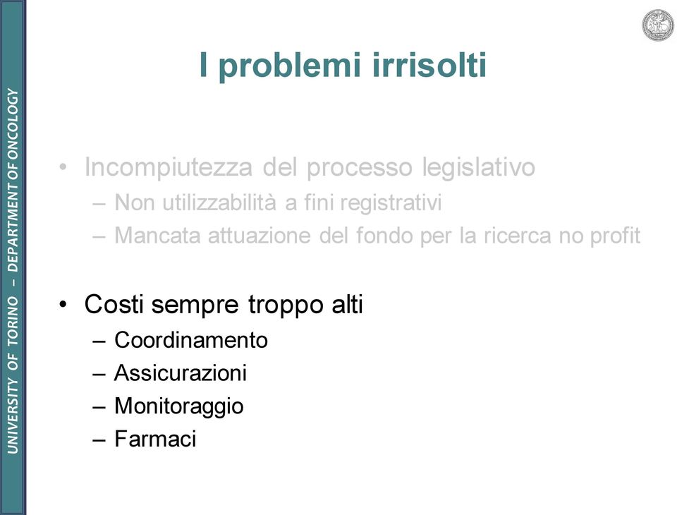 Mancata attuazione del fondo per la ricerca no profit