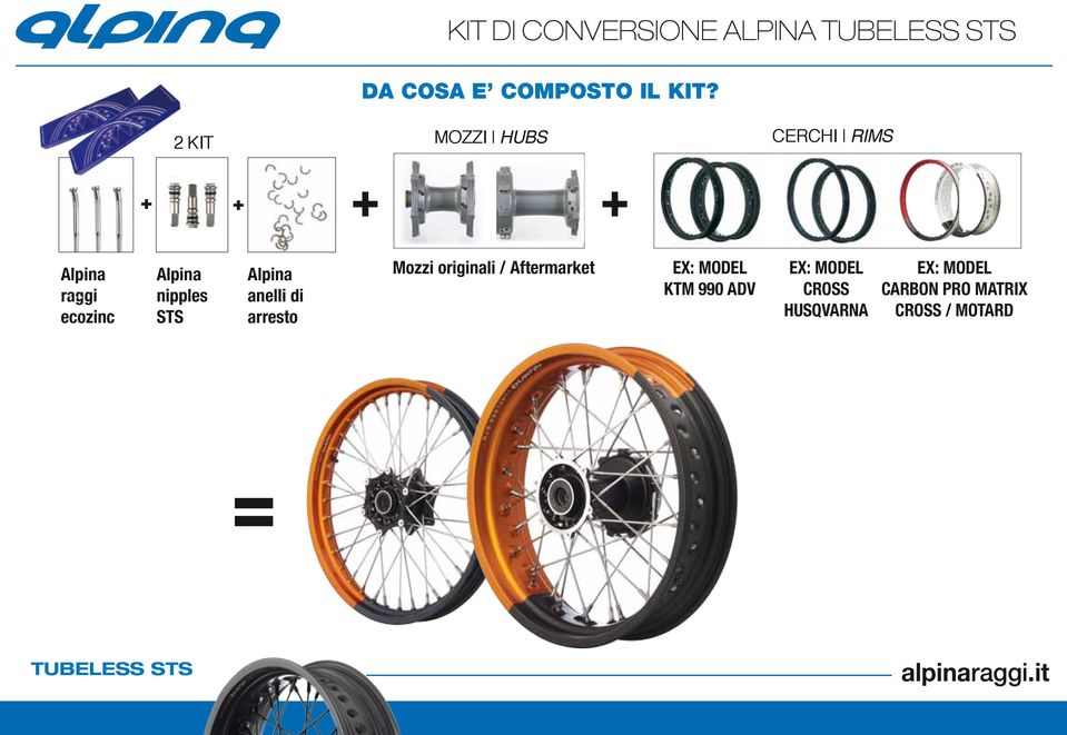 Alpina anelli di arresto Mozzi originali / Aftermarket Ex: Model Ktm