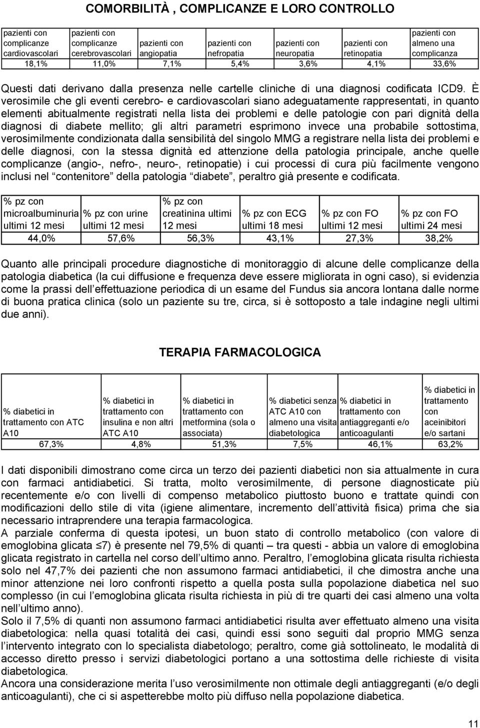 È verosimile che gli eventi cerebro- e cardiovascolari siano adeguatamente rappresentati, in quanto elementi abitualmente registrati nella lista dei problemi e delle patologie con pari dignità della