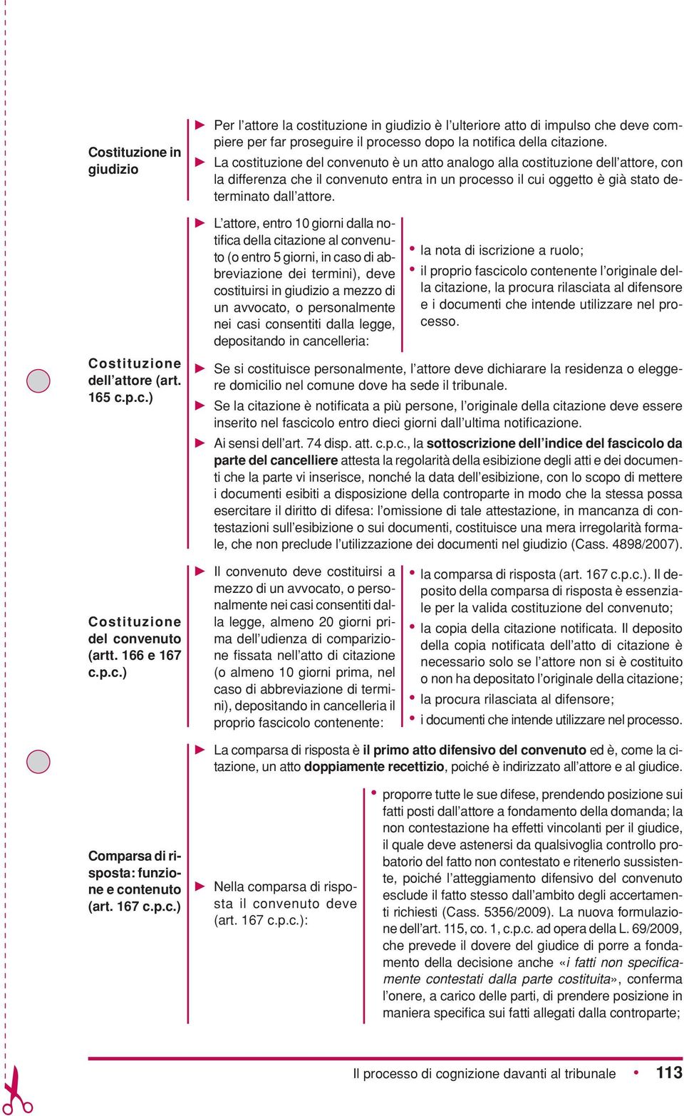 Costituzione dell attore (art. 165 c.