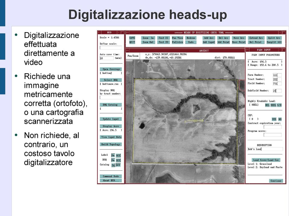 corretta (ortofoto), o una cartografia scannerizzata