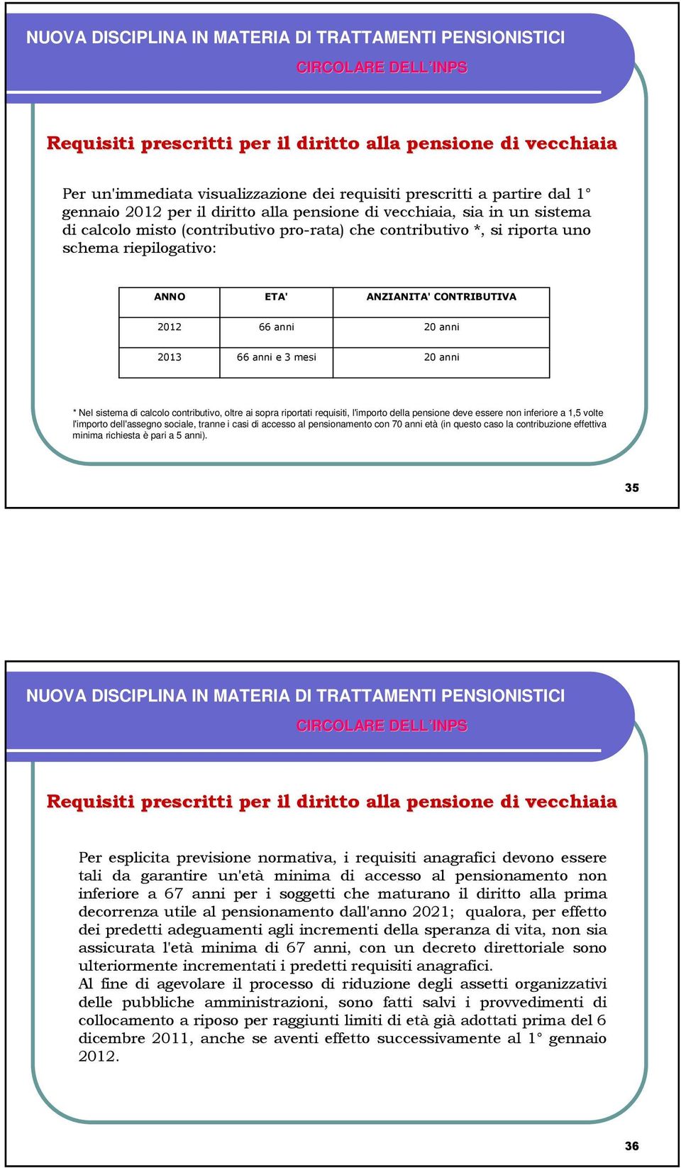 sistema di calcolo contributivo, oltre ai sopra riportati requisiti, l'importo della pensione deve essere non inferiore a 1,5 volte l'importo dell'assegno sociale, tranne i casi di accesso al