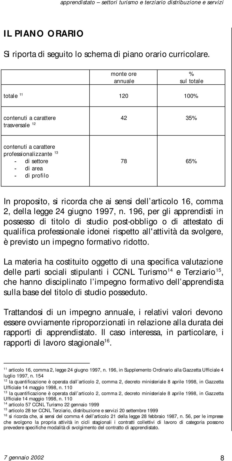 ricorda che ai sensi dell articolo 16, comma 2, della legge 24 giugno 1997, n.